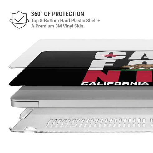 California Black Block MacBook Air 15in (2023-2025) Case plus Skin